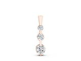 Rose gold Three-Stone Round Diamond Prong-Set Pendant_11
