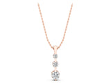 Rose gold Three-Stone Round Diamond Prong-Set Pendant_12