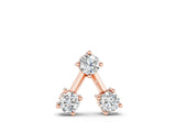 Rose gold Three-Stone Round Diamond Prong Set Pendant_6
