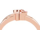 Rose gold Three-Stone Round Garnet Leaf Bypass Ring with Bezel Setting_10