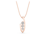 Rose gold Three-Stone Round Prong-Set Pendant_7