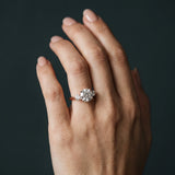 Rose gold Three-Stone Round Solitaire Ring with Tapered Band and Four-Prong Setting_3