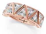 Rose gold Triangle Diamond Geometric Mens Band_1
