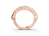 Rose gold Triangle Diamond Geometric Mens Band_3