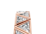 Rose gold Triangle Diamond Geometric Mens Band_5