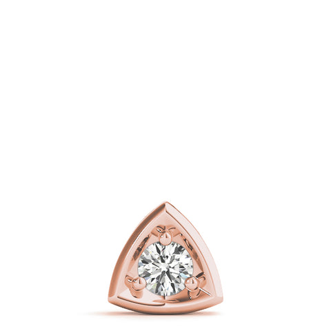 Rose gold Trillion Cut Diamond Bezel Pendant 1
