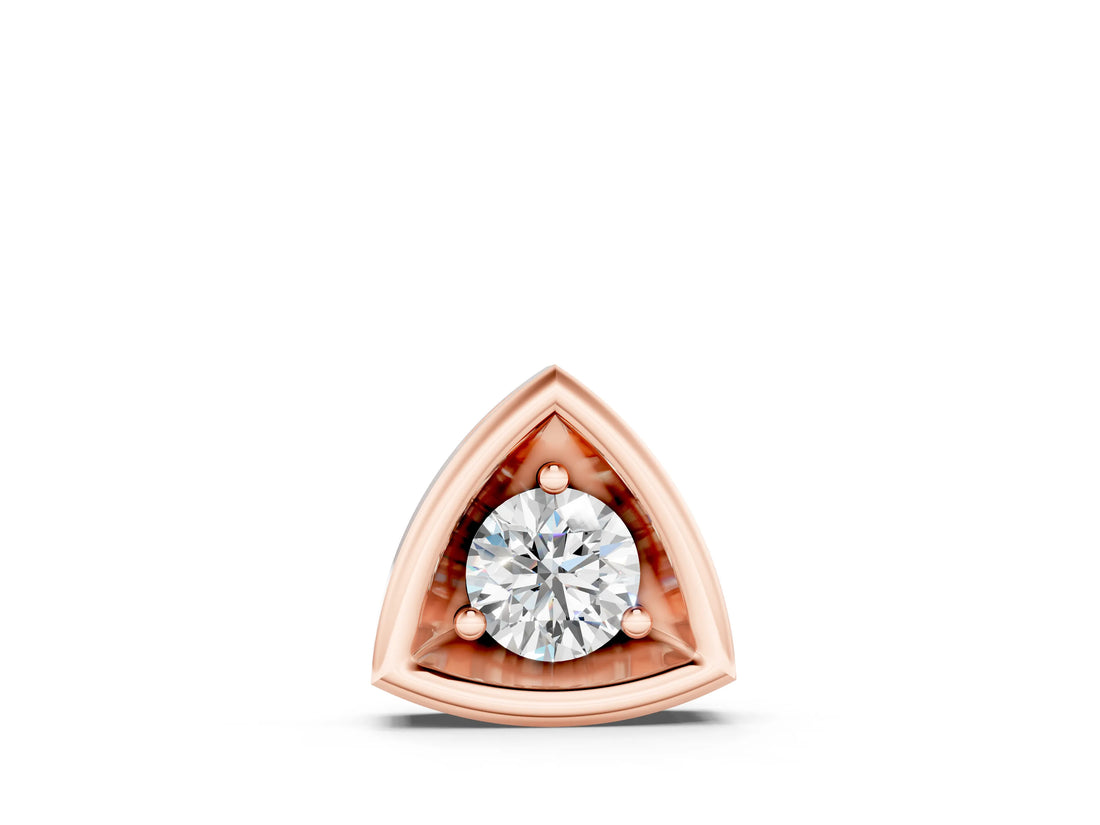 Rose gold Trillion Cut Diamond Bezel Pendant_6