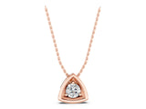 Rose gold Trillion Cut Diamond Bezel Pendant_7