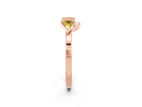 Rose gold Trillion Yellow Sapphire Open Band Ring with Bezel Setting_20
