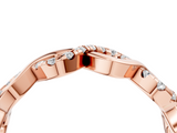 Rose gold Twist Infinity Diamond Band with Round Stones and Pavé Setting_27