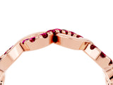 Rose gold Twist Infinity Round Garnet Band with Pavé Setting_10