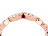 Rose gold Twist Infinity Round Moissanite Band with Pavé Setting_10