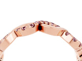 Rose gold Twist Infinity Round Morganite Band with Pavé Setting_10