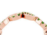 Rose gold Twist Infinity Round Peridot Band with Pavé Setting_10
