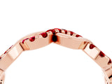 Rose gold Twist Infinity Round Ruby Band with Pavé Setting_10