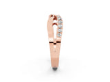 Rose gold Twist Pave Round Diamond Infinity Band with Channel Setting_6