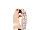 Rose gold Twist Pave Round Diamond Infinity Band with Channel Setting_9