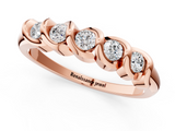 Rose gold Twist Prong Round Diamond Eternity Band_5