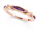 Rose gold Twisted Amethyst Marquise Pavé Band with Shared Prong Setting_7