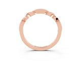 Rose gold Twisted Aquamarine Marquise Pavé Band with Shared Prong Setting_9