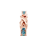 Rose gold Twisted Blue Topaz Marquise Pavé Band with Shared Prong Setting_11