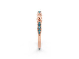 Rose gold Twisted Blue Topaz Marquise Pavé Band with Shared Prong Setting_8