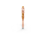 Rose gold Twisted Citrine Marquise Pavé Band with Shared Prong Setting_8