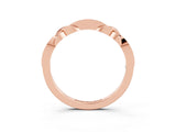 Rose gold Twisted Citrine Marquise Pavé Band with Shared Prong Setting_9