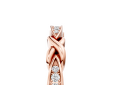 Rose gold Twisted Diamond Marquise Pavé Band with Shared Prong Setting_94