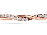 Rose gold Twisted Diamond Round-Cut Cable Chain Bracelet with Bezel Setting_1