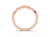 Rose gold Twisted Green Sapphire Marquise Pavé Band with Shared Prong Setting_9