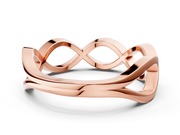 Rose gold Twisted Infinity Plain Band