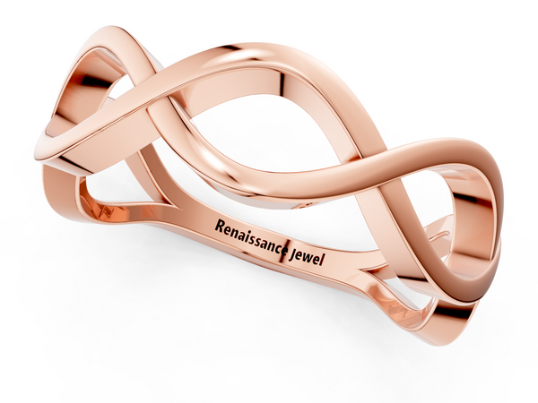 Rose gold Twisted Infinity Plain Band