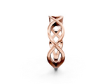 Rose gold Twisted Infinity Band with No Stone_6