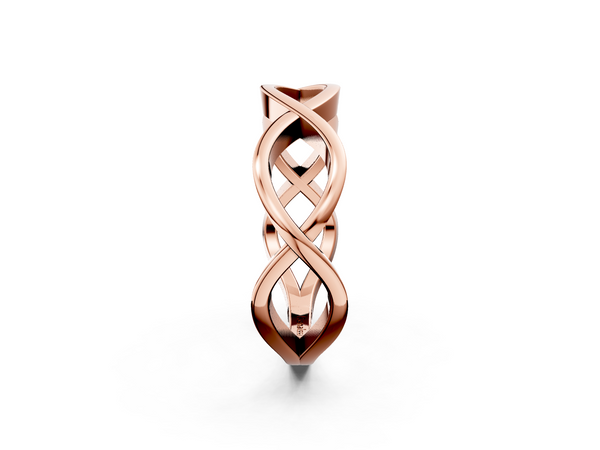 Rose gold Twisted Infinity Plain Band