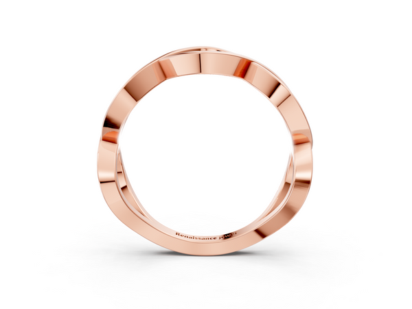 Rose gold Twisted Infinity Plain Band