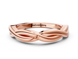 Rose gold Twisted Infinity Band with Round Stone Setting and Classic Prong_20