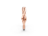 Rose gold Twisted Infinity Band with Round Stone Setting and Classic Prong_22