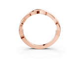 Rose gold Twisted Infinity Band with Round Stone Setting and Classic Prong_23