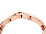 Rose gold Twisted Infinity Band with Round Stone Setting and Classic Prong_24