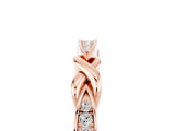 Rose gold Twisted Moissanite Marquise Pavé Band with Shared Prong Setting_11