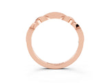 Rose gold Twisted Moissanite Marquise Pavé Band with Shared Prong Setting_9