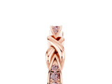 Rose gold Twisted Morganite Marquise Pavé Band with Shared Prong Setting_11