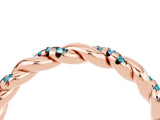Rose gold Twisted Pavé Round Blue Topaz Eternity Band_14