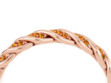 Rose gold Twisted Pavé Round Citrine Eternity Band with Shared Prong Setting_10
