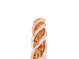 Rose gold Twisted Pavé Round Citrine Eternity Band with Shared Prong Setting_11
