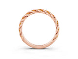Rose gold Twisted Pavé Round Citrine Eternity Band with Shared Prong Setting_9