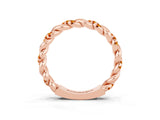 Rose gold Twisted Pavé Round Citrine Eternity Band_13