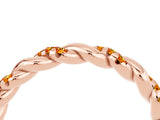 Rose gold Twisted Pavé Round Citrine Eternity Band_14