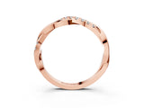 Rose gold Twisted Pavé Round Diamond Infinity Band_7